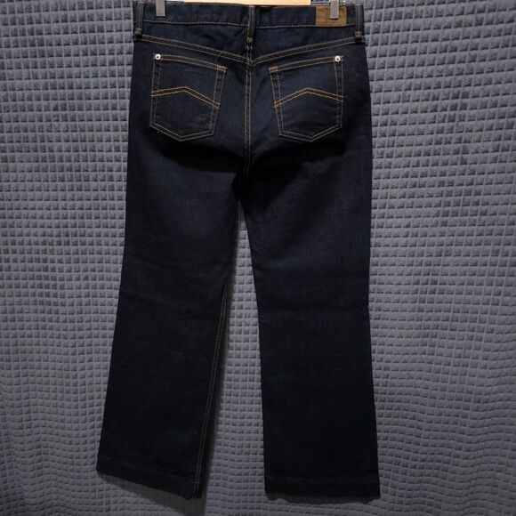 Armani Wide Leg Flared Jeans 12 32x33 Y2K USA Bellbottom Retro Glam Rock Street - Picture 10 of 16